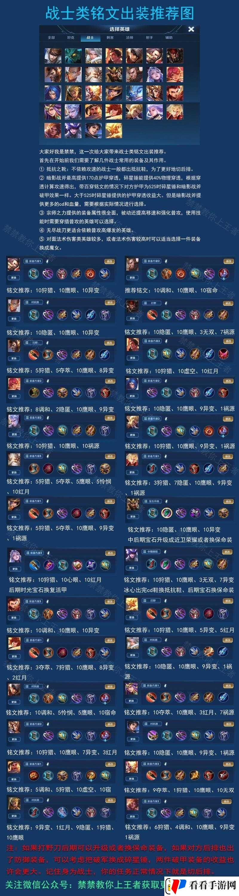 王者荣耀S12赛季射手英雄高效作战的通用铭文搭配全攻略