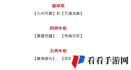 《逆水寒手游》跨服比武大会赛区介绍