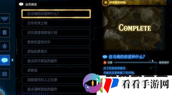 王国之泪在乌梅的田里种什么攻略