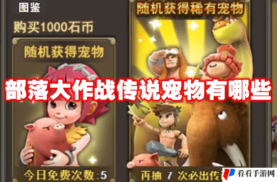 部落大作战传说宠物有哪些