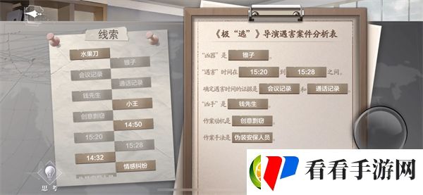 世界之外密室综艺导演楼分析表答案是什么