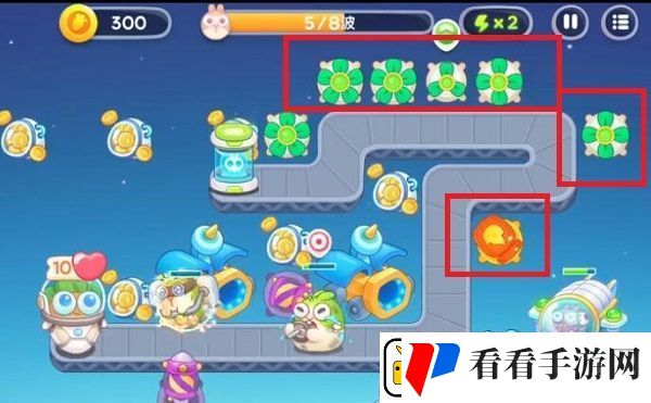 保卫萝卜4太空穿越第10关通关攻略