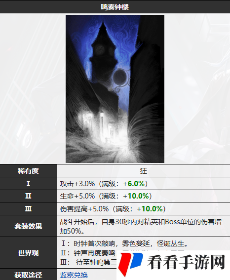 《无期迷途》鸣奏钟楼烙印图鉴