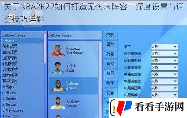 关于NBA2K22如何打造无伤病阵容