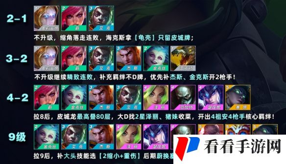 《金铲铲之战》S9皮城枪阵容搭配攻略