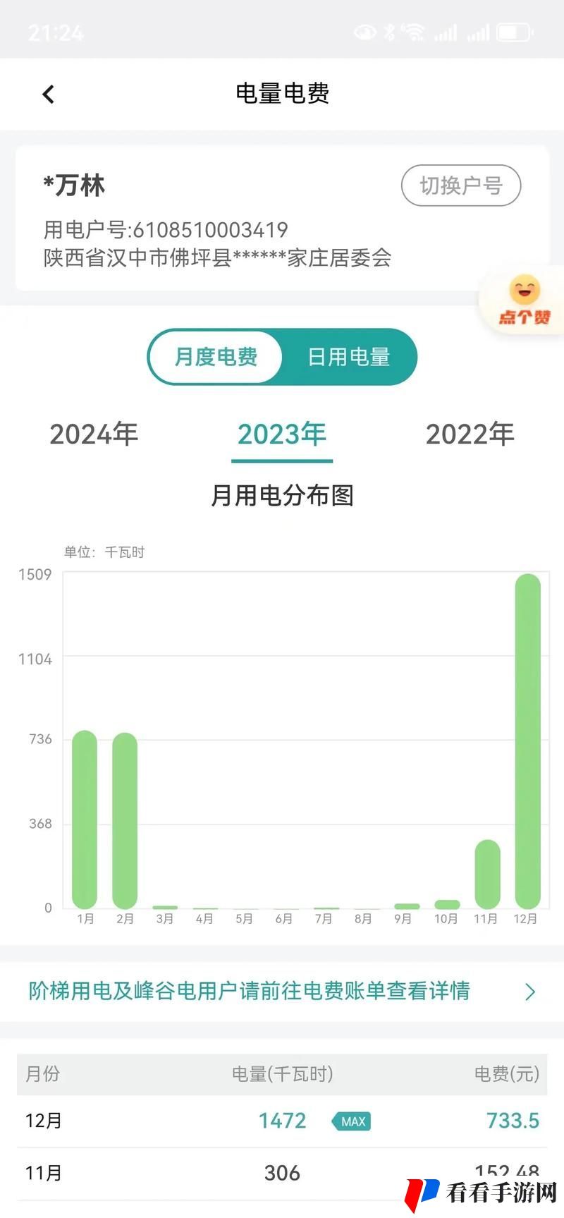2023年日本三色电费