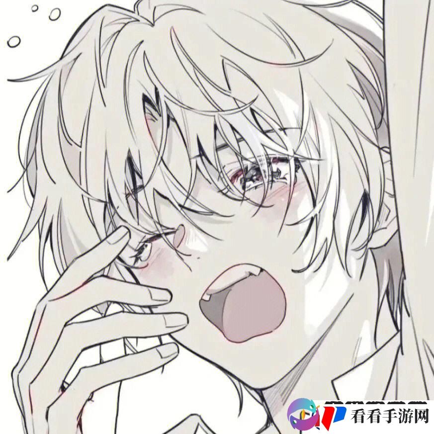 男生全白头像