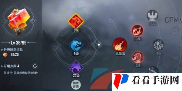 《CF手游》提升灵器系统等级答案介绍