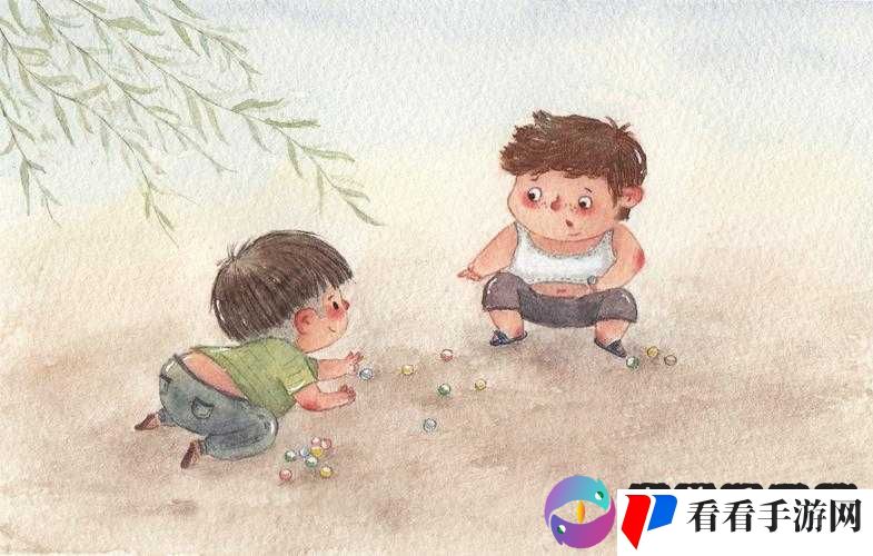 一小孩跟姐姐玩萝卜游戏:充满欢笑与温馨的纯真时光