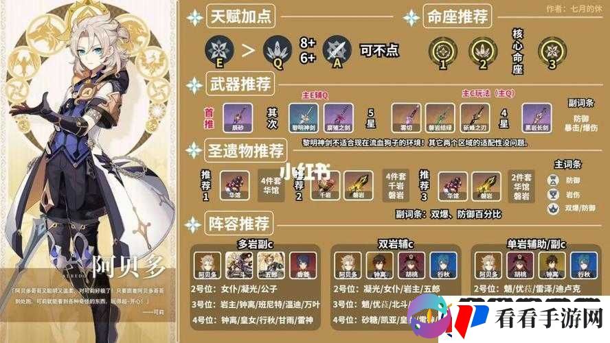 原神阿贝多培养建议