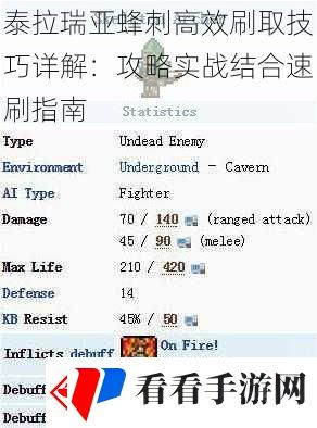 泰拉瑞亚蜂刺高效刷取技巧详解