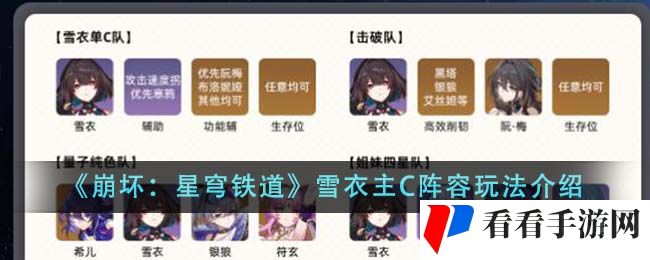《崩坏：星穹铁道》雪衣主C阵容玩法介绍