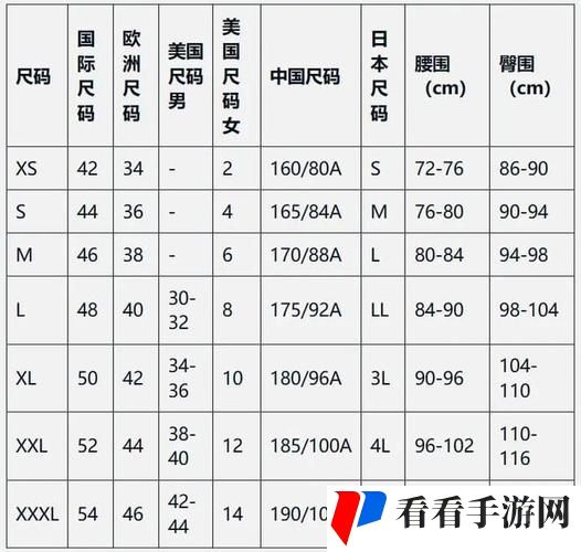 欧美尺码日本尺码专线美国